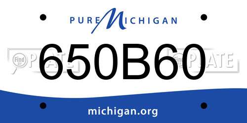 650B60 Michigan License Plate