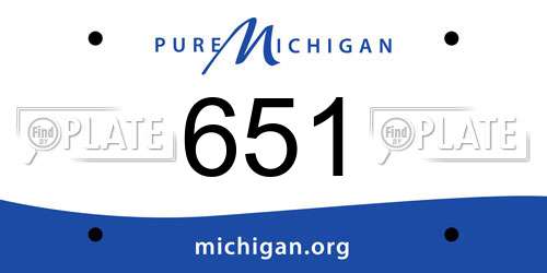 651 Michigan License Plate