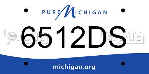 6512DS Michigan License Plate