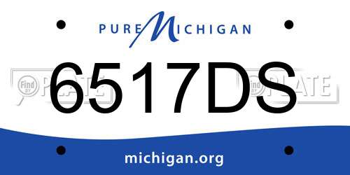 6517DS Michigan License Plate