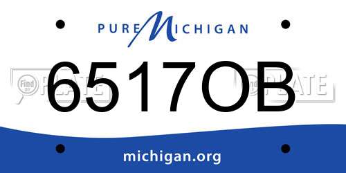 6517OB Michigan License Plate