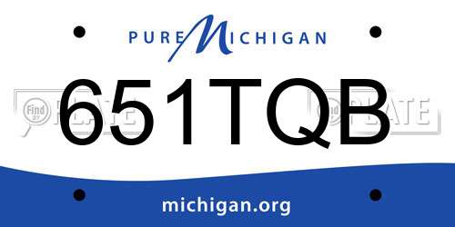 651TQB Michigan License Plate