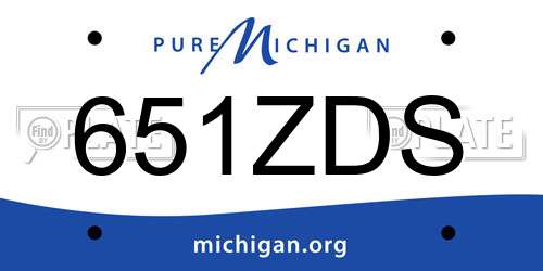 651ZDS Michigan License Plate