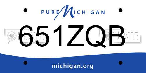 651ZQB Michigan License Plate