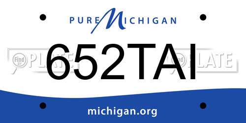 652TAI Michigan License Plate
