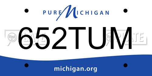 652TUM Michigan License Plate