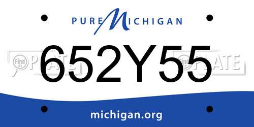 652Y55 Michigan License Plate