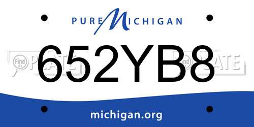 652YB8 Michigan License Plate