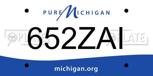 652ZAI Michigan License Plate
