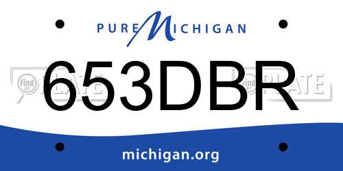 653DBR Michigan License Plate