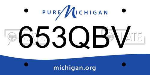 653QBV Michigan License Plate