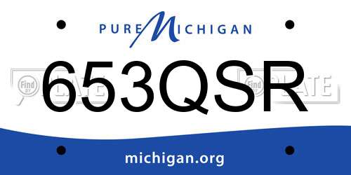 653QSR Michigan License Plate