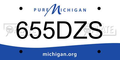655DZS Michigan License Plate
