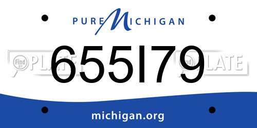655I79 Michigan License Plate