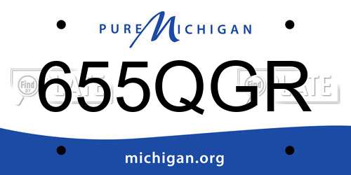 655QGR Michigan License Plate