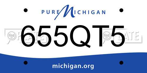 655QT5 Michigan License Plate