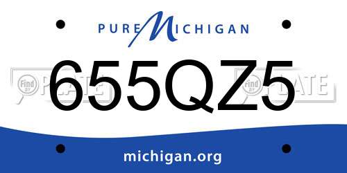 655QZ5 Michigan License Plate