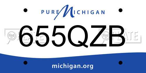 655QZB Michigan License Plate