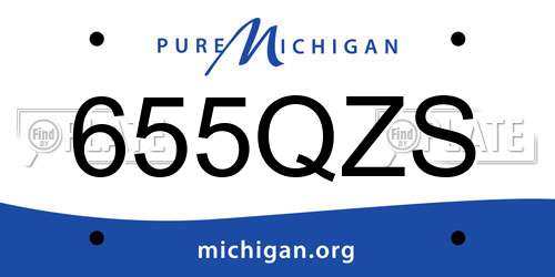 655QZS Michigan License Plate