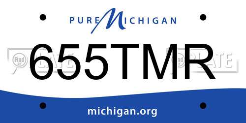655TMR Michigan License Plate