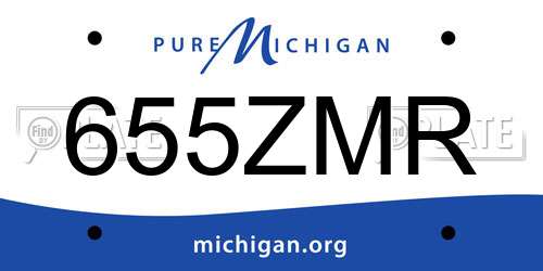 655ZMR Michigan License Plate