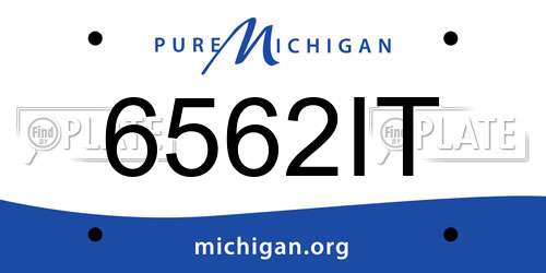 6562IT Michigan License Plate