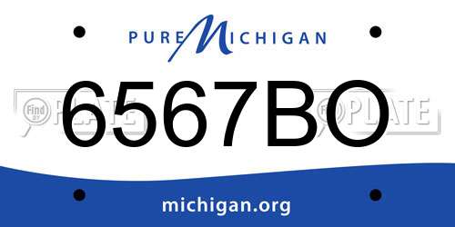 6567BO Michigan License Plate