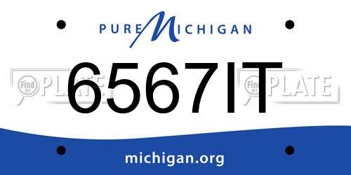 6567IT Michigan License Plate