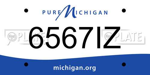 6567IZ Michigan License Plate