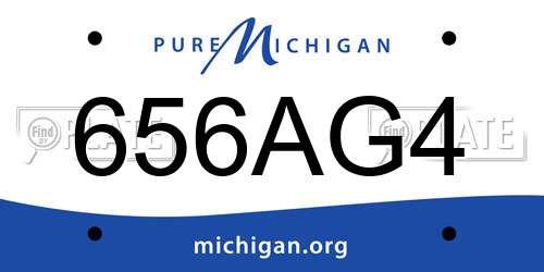 656AG4 Michigan License Plate