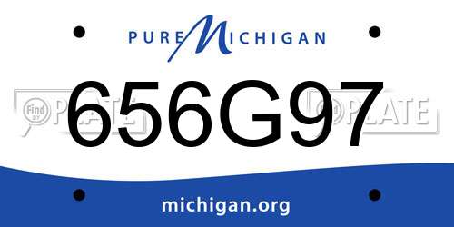 656G97 Michigan License Plate
