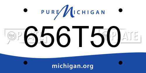 656T50 Michigan License Plate