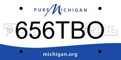 656TBO Michigan License Plate