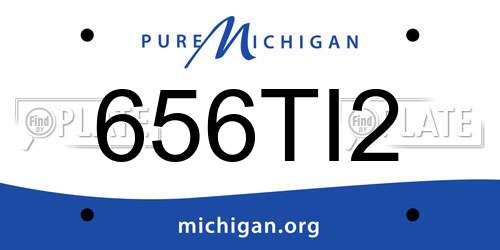 656TI2 Michigan License Plate