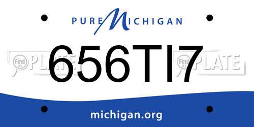 656TI7 Michigan License Plate