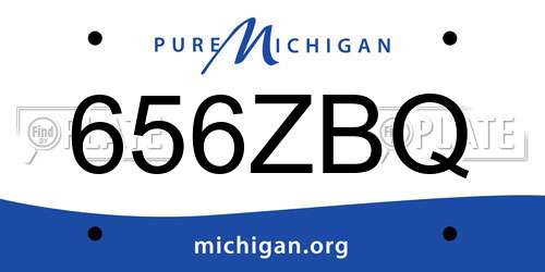 656ZBQ Michigan License Plate