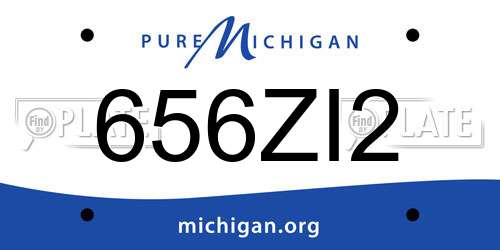 656ZI2 Michigan License Plate