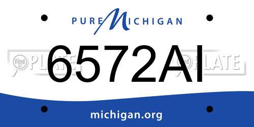 6572AI Michigan License Plate
