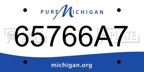 65766A7 Michigan License Plate