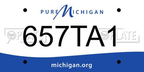 657TA1 Michigan License Plate