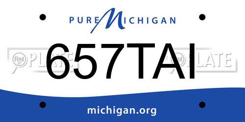 657TAI Michigan License Plate