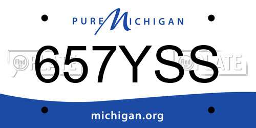 657YSS Michigan License Plate