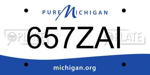 657ZAI Michigan License Plate