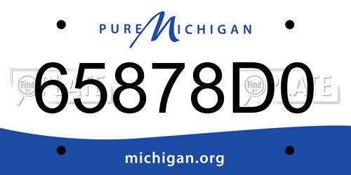 65878D0 Michigan License Plate