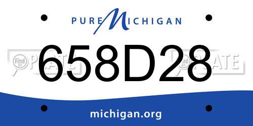 658D28 Michigan License Plate