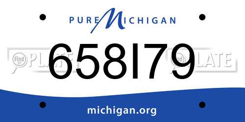 658I79 Michigan License Plate