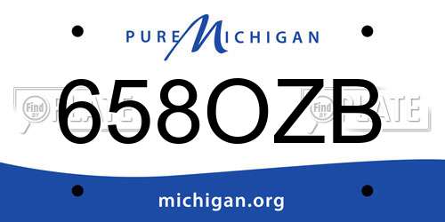 658OZB Michigan License Plate
