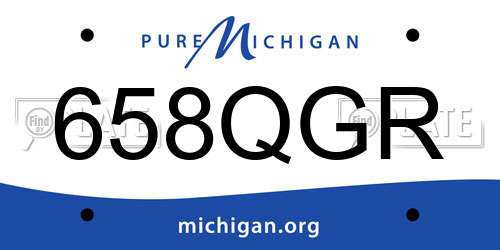 658QGR Michigan License Plate