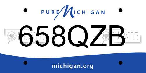 658QZB Michigan License Plate