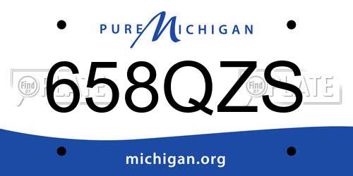 658QZS Michigan License Plate